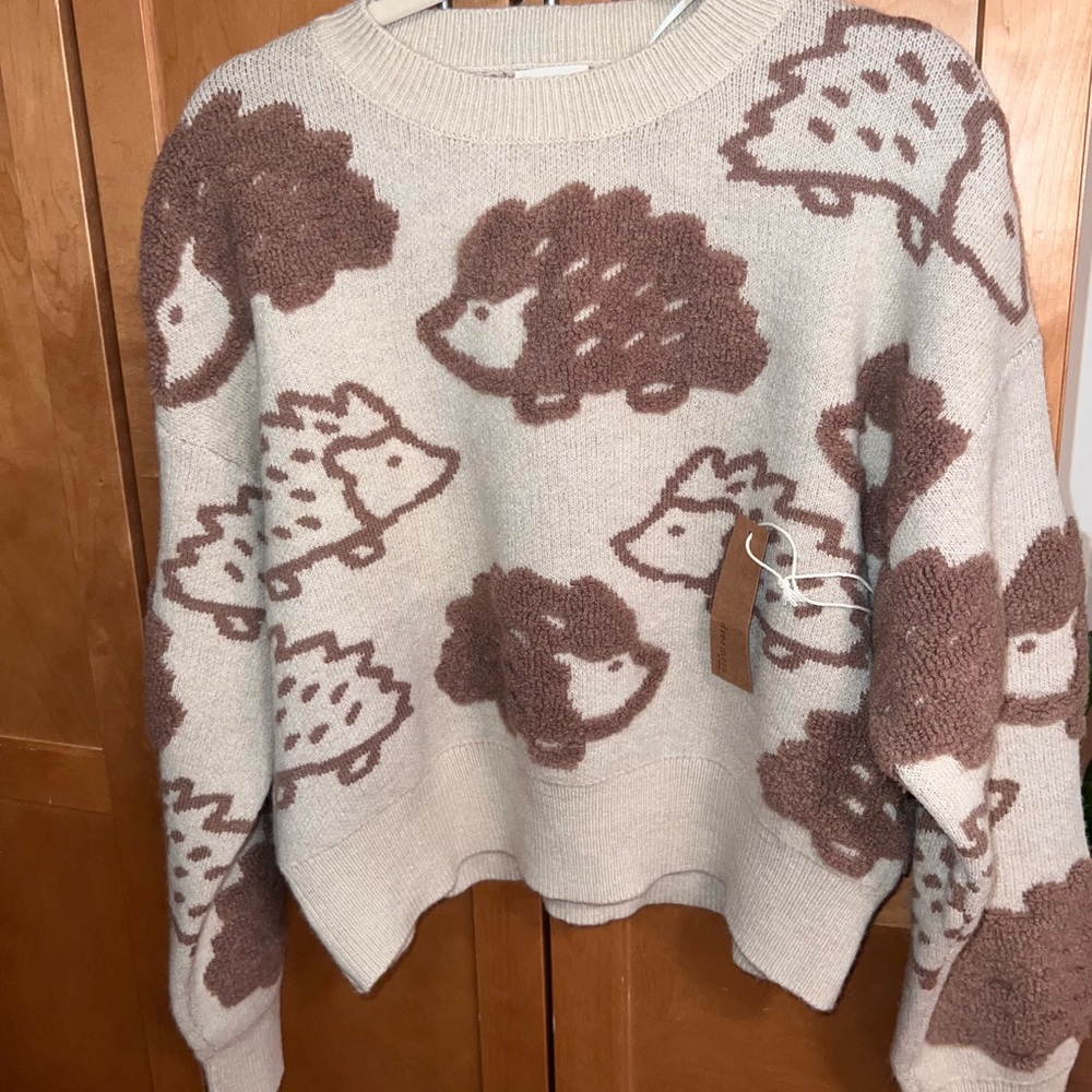 Dreamers Brown and Tan Hedgehog Knit